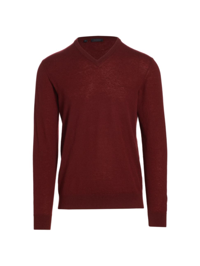 Shop Saks Fifth Avenue Men's Collection Cashmere V-neck Sweater In Anemone