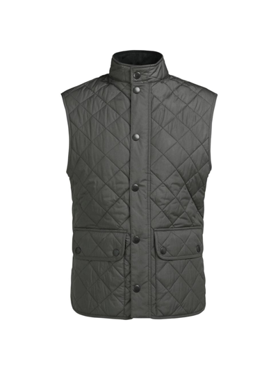 Shop Barbour Men's Lowerdale Quilted Gilet In Charcoal