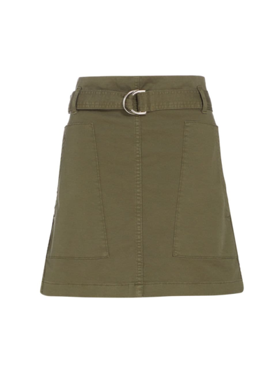 Shop Anine Bing Women's Aveline Stretch-twill Cargo Miniskirt In Army Green