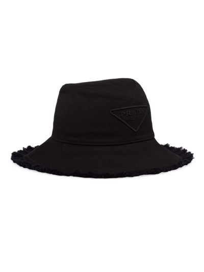 Shop Prada Women's Drill Hat In Black