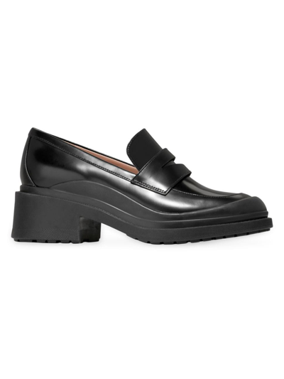 Shop Cole Haan Women's Westerly Leather Penny Loafers In Black