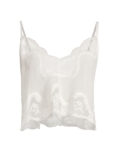 Shop Kat The Label Women's Harley Chiffon & Lace Camisole In Ivory