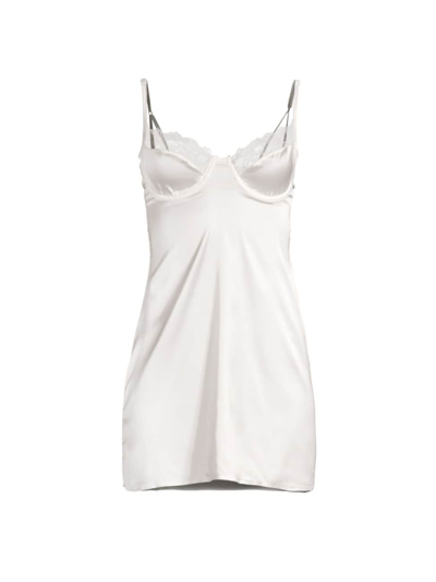 Shop Kat The Label Women's Sienna Satin Cut-out Minidress In Ivory