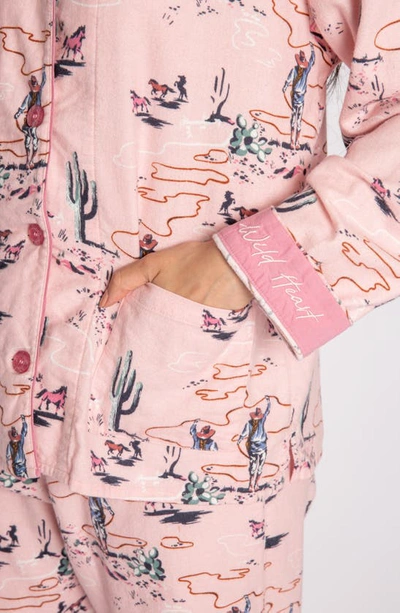 Shop Pj Salvage Cotton Flannel Pajamas In Pink Mist