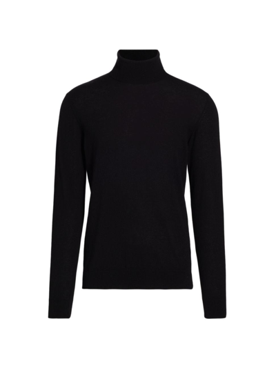 Shop Saks Fifth Avenue Men's Collection Lightweight Cashmere Turtleneck Sweater In Moonless Night