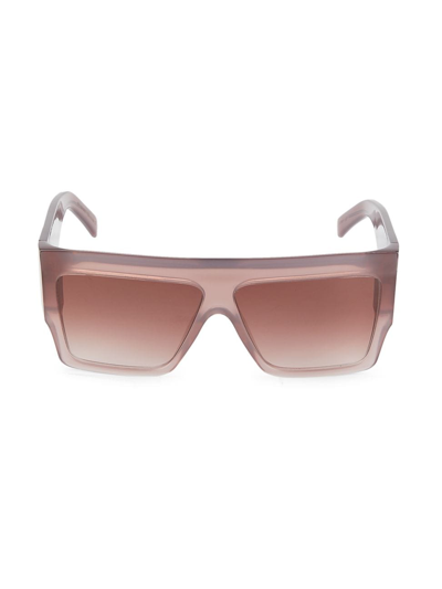 Shop Celine Men's 60mm Oversized Square Sunglasses In Walnut