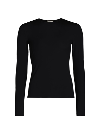 Shop The Row Women's Iverness Crewneck Blouse In Black