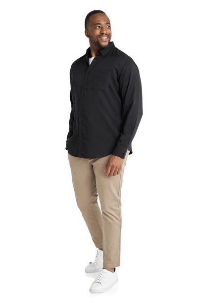 Shop Johnny Bigg Lincoln Relaxed Fit Button-down Shirt In Black