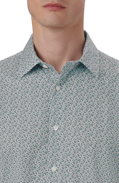 Bugatchi James Ooohcotton® Floral Button-up Shirt In Jade