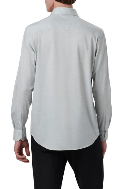 Bugatchi James Ooohcotton® Mélange Print Button-up Shirt In Platinum