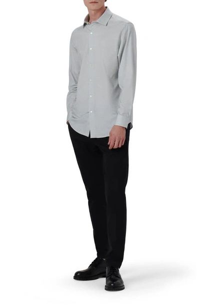 Bugatchi James Ooohcotton® Mélange Print Button-up Shirt In Platinum