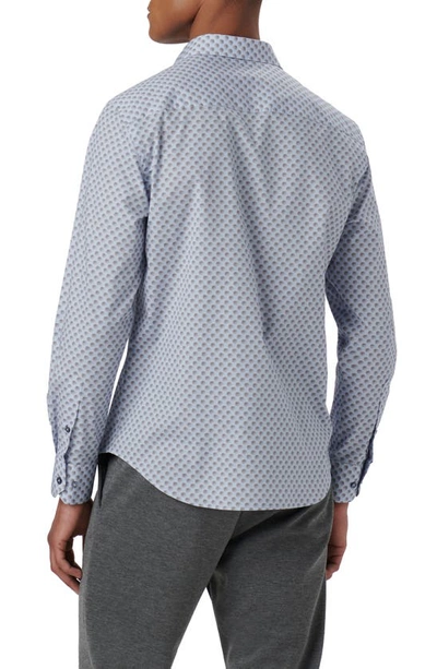 Bugatchi Julian Shaped Fit Abstract Dot Print Button-up Shirt In Air-blue