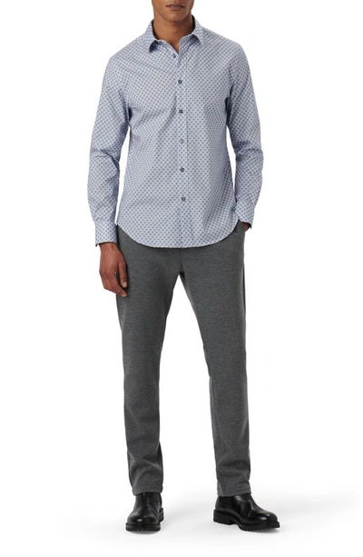 Bugatchi Julian Shaped Fit Abstract Dot Print Button-up Shirt In Air-blue