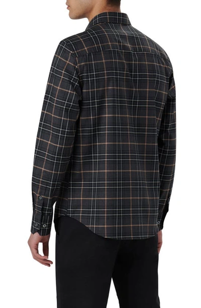 Shop Bugatchi Julian Plaid Print Cotton Button-up Shirt In Black