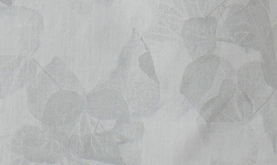 Bugatchi Julian Shaped Fit Leaf Print Stretch Cotton Button-up Shirt In Chalk