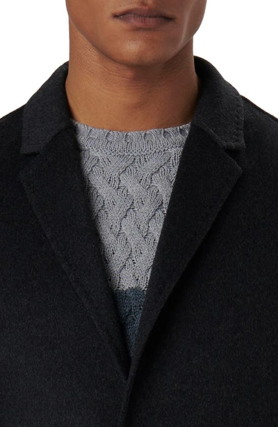 Shop Bugatchi Wool Blend Double Button Blazer In Anthracite