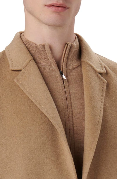 Shop Bugatchi Wool Blend Double Button Blazer In Camel