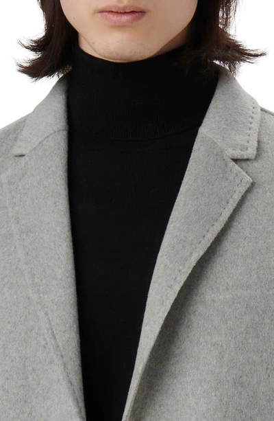 Shop Bugatchi Wool Blend Double Button Blazer In Platinum