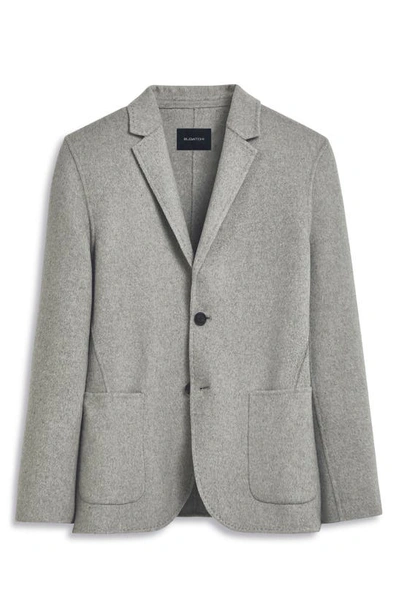 Bugatchi Wool Blend Double Button Blazer In Platinum