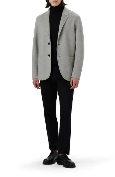 Bugatchi Wool Blend Double Button Blazer In Platinum