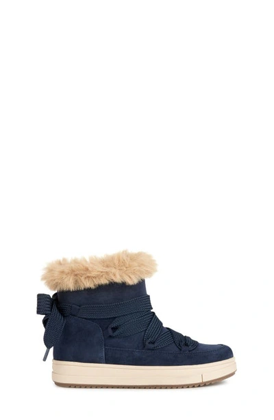 Shop Geox Kids' Rebecca Waterproof Boot In Dark Navy