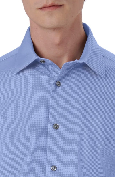 Shop Bugatchi James Ooohcotton® Trim Fit Stripe Button-up Shirt In Lavender