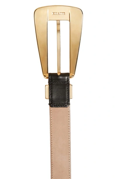 Khaite 30mm Lucca Leather Buckle Belt In Black