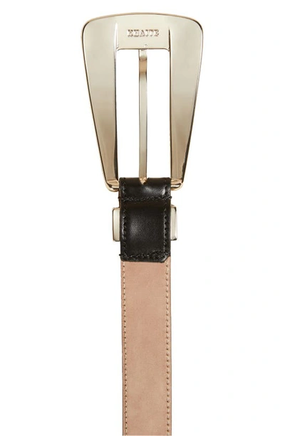 Khaite 30mm Lucca Leather Buckle Belt In Black
