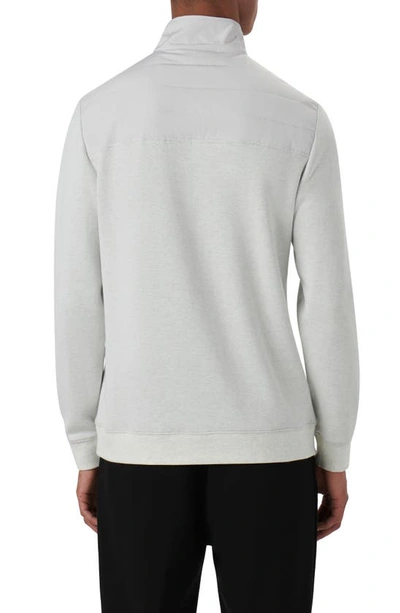 Bugatchi Quarter Zip Pullover In Chalk
