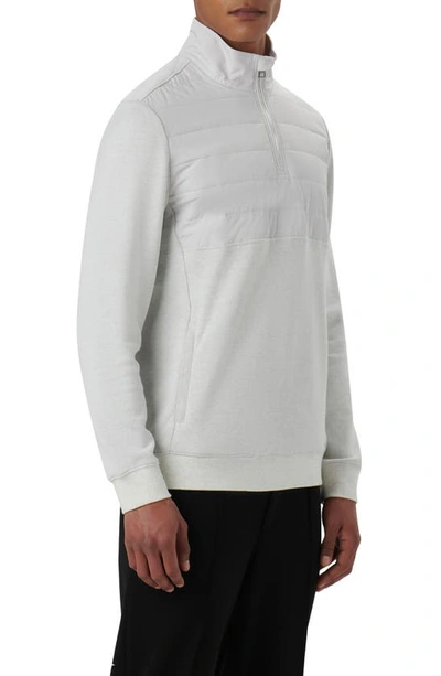 Bugatchi Quarter Zip Pullover In Chalk