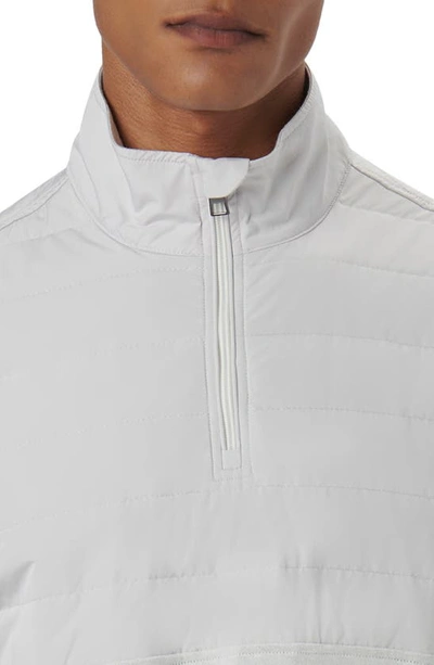 Bugatchi Quarter Zip Pullover In Chalk