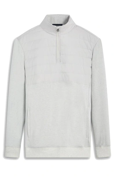 Bugatchi Quarter Zip Pullover In Chalk