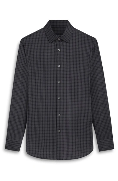 Bugatchi James Ooohcotton® Check Print Button-up Shirt In Anthracite