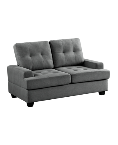 Shop Homelegance White Label Berel 62" Loveseat In Dark Gray