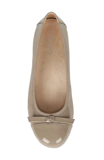 Shop Vionic Amorie Cap Toe Ballet Flat In Taupe