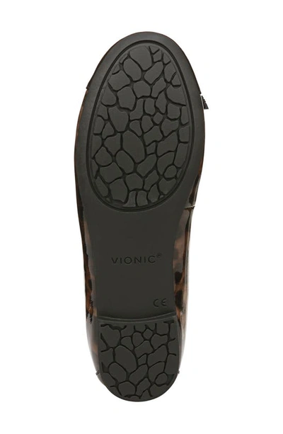 Vionic Amorie Cap Toe Ballet Flat In Black Leopard