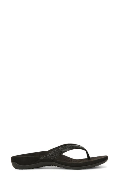 Shop Vionic Dillon Shine Flip Flop In Black