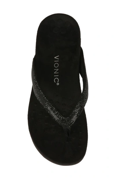 Vionic Bella Womens Slip On Thong Sandals In Black