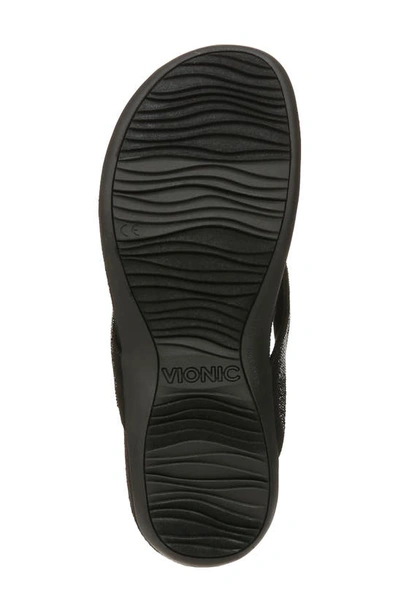 Shop Vionic Dillon Shine Flip Flop In Black