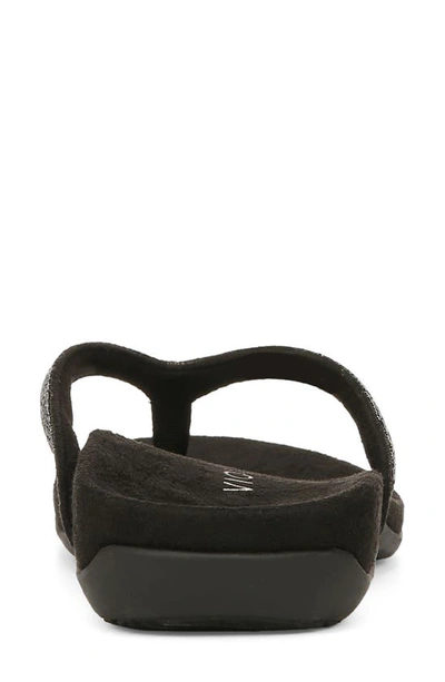 Vionic Bella Womens Slip On Thong Sandals In Black