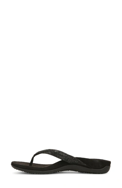 Vionic Bella Womens Slip On Thong Sandals In Black