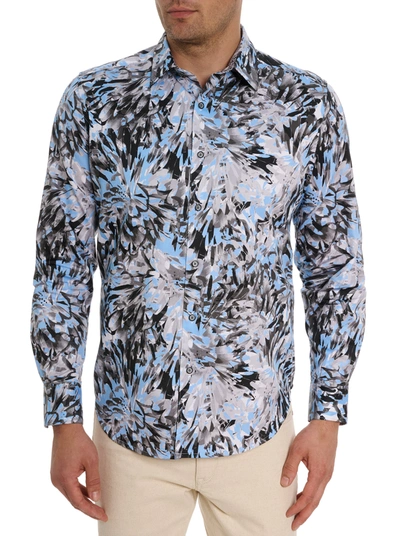 Shop Robert Graham Sadler Long Sleeve Button Down Shirt In Blue