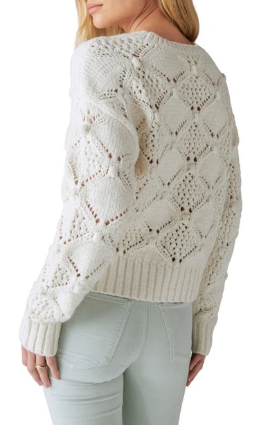 Shop Lucky Brand Open Stitch Sweater In Whisper White