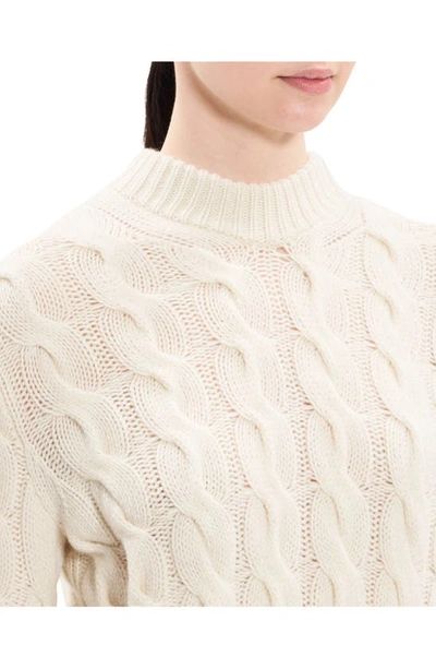Shop Theory Cable Knit Wool & Cashmere Sweater In Ivory
