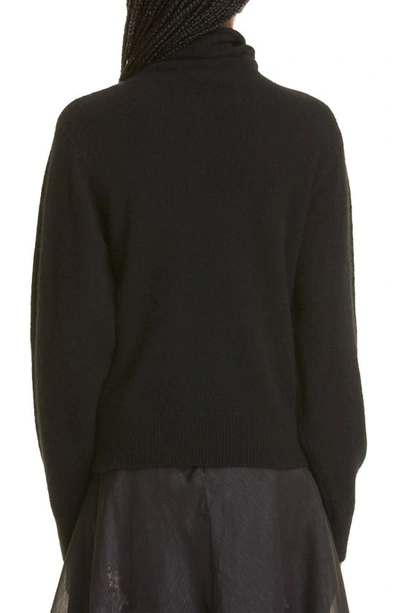 Shop Zimmermann Brushed Merino Wool Turtleneck Sweater In Black