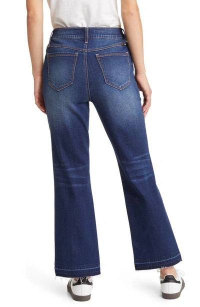Shop 1822 Denim Release Hem High Waist Demi Bootcut Jeans In Crystal