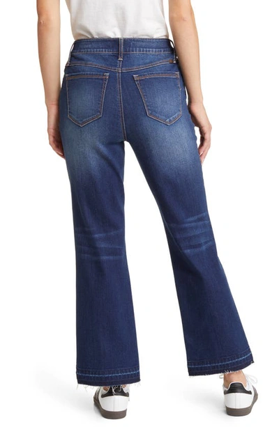 1822 Denim Release Hem High Waist Demi Bootcut Jeans In Crystal