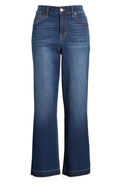1822 Denim Release Hem High Waist Demi Bootcut Jeans In Crystal