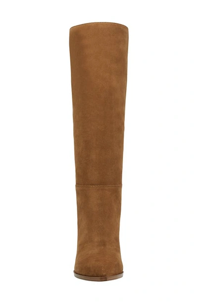 Shop Marc Fisher Challi Pointed Toe Knee High Boot In Dark Brown 200