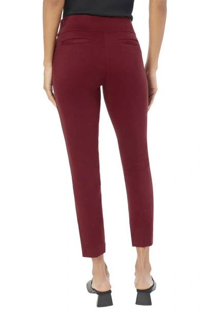 Jones New York Compression Pull-on Wide Leg Pant In Bordeaux